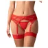 Obsessive - Set lingerie donna - cofanetto regalo 6 pezzi - rosso - L/XL