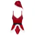Obsessive Hot Santa - costume da Babbo Natale a tre pezzi per donne (rosso)