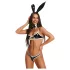 Obsessive Night Bunny - costume da coniglietta a quattro pezzi per donna (nero)