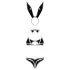 Obsessive Night Bunny - costume da coniglietta a quattro pezzi per donna (nero)