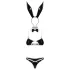 Obsessive Night Bunny - costume da coniglietta a quattro pezzi per donna (nero)