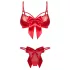 Obsessive Gifty - completo intimo sexy a due pezzi da donna (rosso)