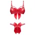 Obsessive Gifty - completo intimo sexy a due pezzi da donna (rosso)