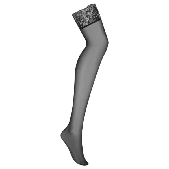 Matildea Obsessive - reggicalze con calze in pizzo (nero) - L/XL