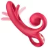 Erospace Sweet Play - vibratore con braccio clitorideo (rosso)