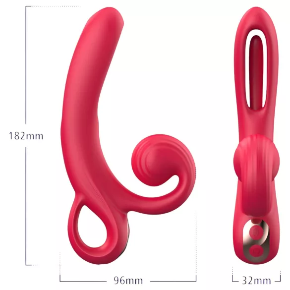 Erospace Sweet Play - vibratore con braccio clitorideo (rosso)