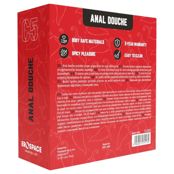 Erospace Wild Play - doccia anale (nera)