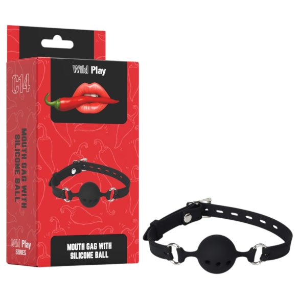 Wild Play - bavaglio in silicone (nero)