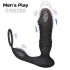 Erospace Men's Play - vibratore anale a spinta controllato tramite app (nero)
