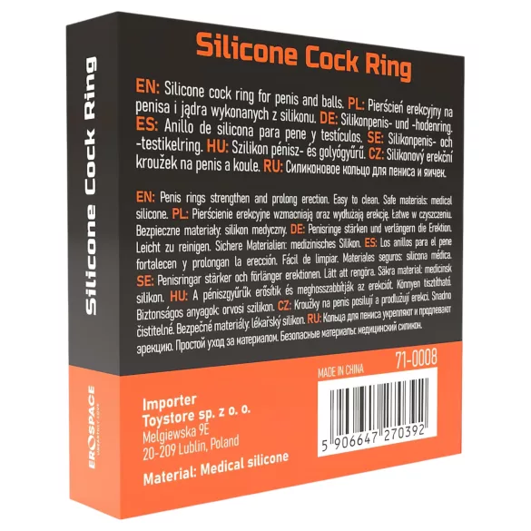 Men's Play - anello pene e testicoli - silicone nero