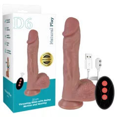   Erospace Natural Play - vibratore realistico spintante e rotante (color carne)