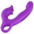 Erospace Sweet Play - vibratore con leccalingua per il clitoride e per il punto G oscillante (viola)