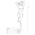Passion BS006 - body a rete effetto reggicalze - bianco - S/L