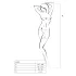 Passion BS001 - body intero rete larga - nero - S-L