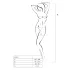 Passion BS019 - completo rete sexy - bianco - taglia S-L