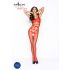 Passion BS032 - bodystocking aperto a rete - rosso - taglia S-L