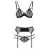 Passion Floris - set intimo donna - nero - L/XL