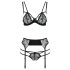 Passion Floris - set di lingerie (nero)