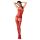 Passion BS050 - Set rete con cuori e fiori (rosso) - Taglia S-L