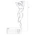 Passion BS054 - completo a rete floreale (rosso) - S-L
