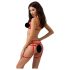 Passion Magali - Set Decorativo Harness - 3 Pezzi (Rosso) - L/XL