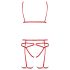 Passion Magali - Set Decorativo Harness - 3 Pezzi (Rosso) - L/XL