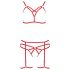 Passion Magali - Set Decorativo Harness - 3 Pezzi (Rosso) - L/XL