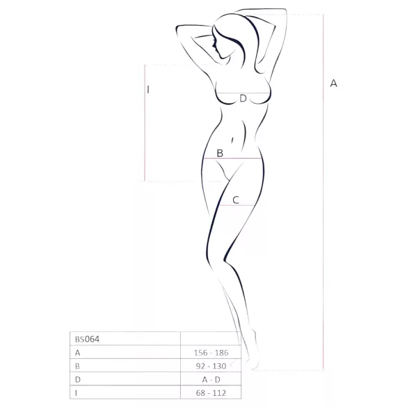 Passion - body rete aperto - rosso - taglia S-L