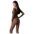 Passion BS077 - Tuta a rete manica lunga (nero) - Taglie S-L