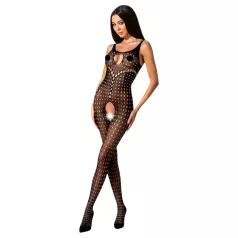 Passion BS078 - body aperto pois - nero - taglia S-L