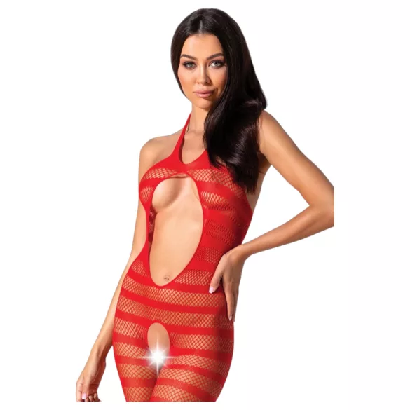 Passion BS081 - tuta capri con collo allacciato - rosso (S-L)