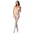 Passion BS084 - body intero con lacci e top - bianco (S-L)