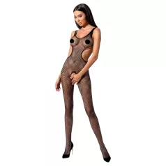 Passion BS085 - body aperto fantasia mosaico - nero (S-L)