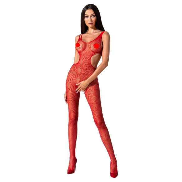 Passion BS085 - Body aperto a mosaico (rosso) - S-L