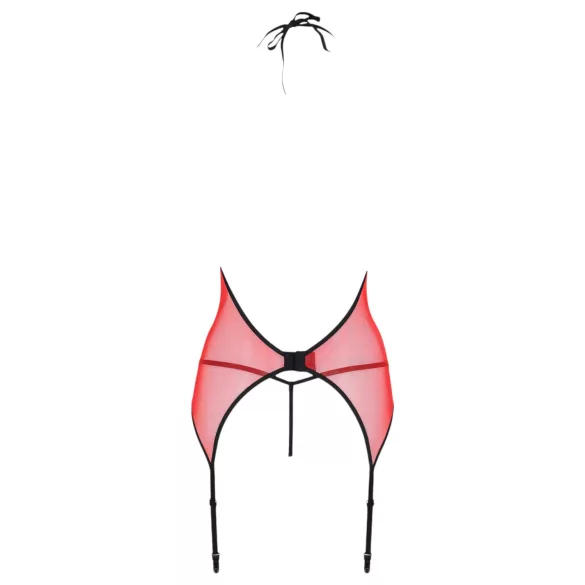 Passion Peonia - completo intimo con reggiseno e perizoma - rosso