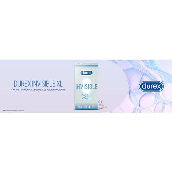 Durex Invisible XL - preservativi extra-large ultra sottili (10 pezzi)