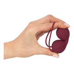   Duo di palline vaginali in silicone Vibrazioni Magiche" (bordeaux) - confezione ecologica"