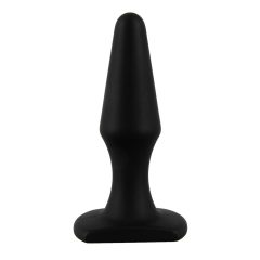 Analplug - dildo anale in silicone (nero) - in custodia