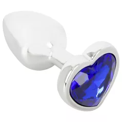 Magic Shiver - plug anale in metallo con gemma blu