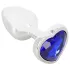 Magic Shiver - plug anale in metallo con gemma blu