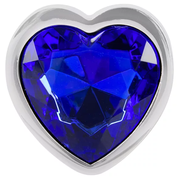 Magic Shiver - plug anale in metallo con gemma blu