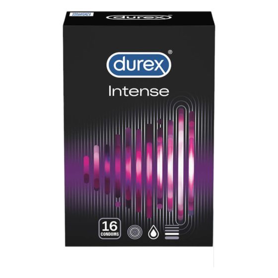 Durex Intense - Preservativi a coste e a puntini (16 pezzi)
