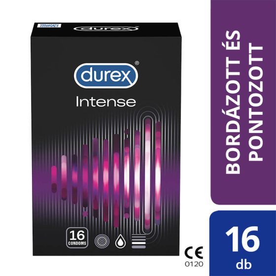 Durex Intense - Preservativi stimolanti rigati e puntinati (16 pezzi)