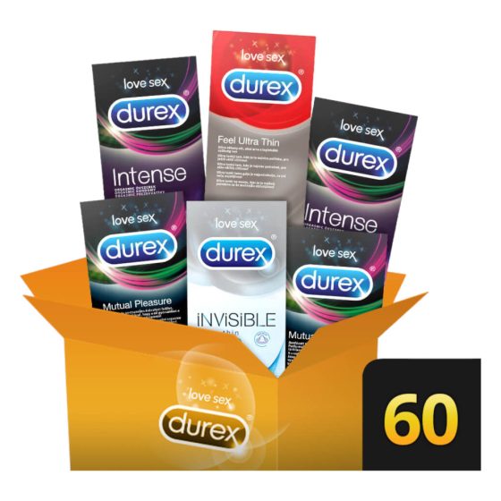 Selezione Variata Durex per un Piacere Intenso - Confezione Preservativi Premium (60 pezzi)