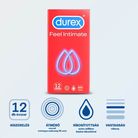 Durex Sensazione Intima - pacchetto preservativi sottili (3 x 12pz)