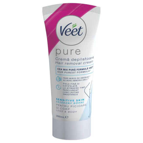 Veet Pure - crema depilatoria gambe e corpo pelli sensibili (200ml)
