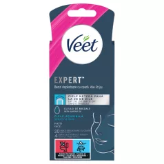   Veet Expert - strisce depilatorie pronte all'uso - pelle sensibile - 20 pezzi