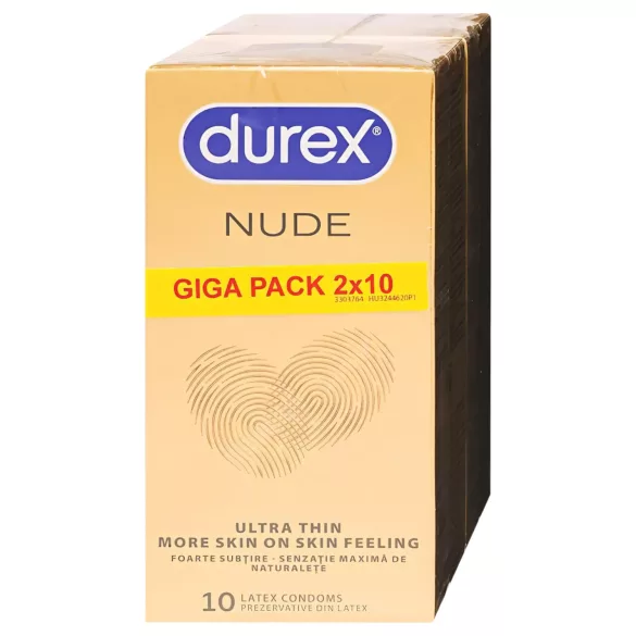 Durex Nude - preservativi ultra sottili (2x10 pz)