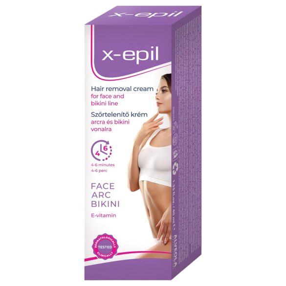 X-Epil - Crema depilatoria per viso/linea bikini (40ml)