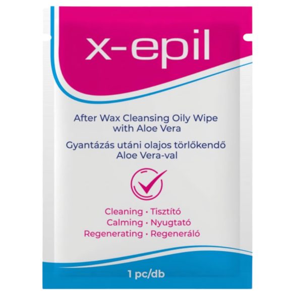 X-Epil - Salviettina post-ceretta all’olio (1 pz) - Aloe Vera
